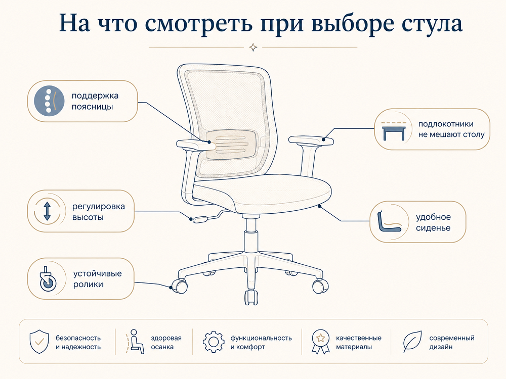 На что еще смотреть при выборе стула