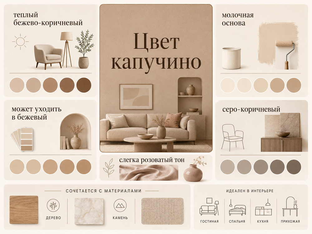 как выглядит цвет капучино