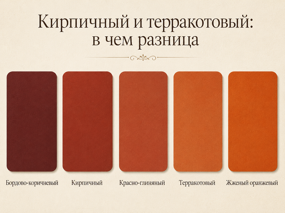Кирпичный и терракотовый: в чем разница