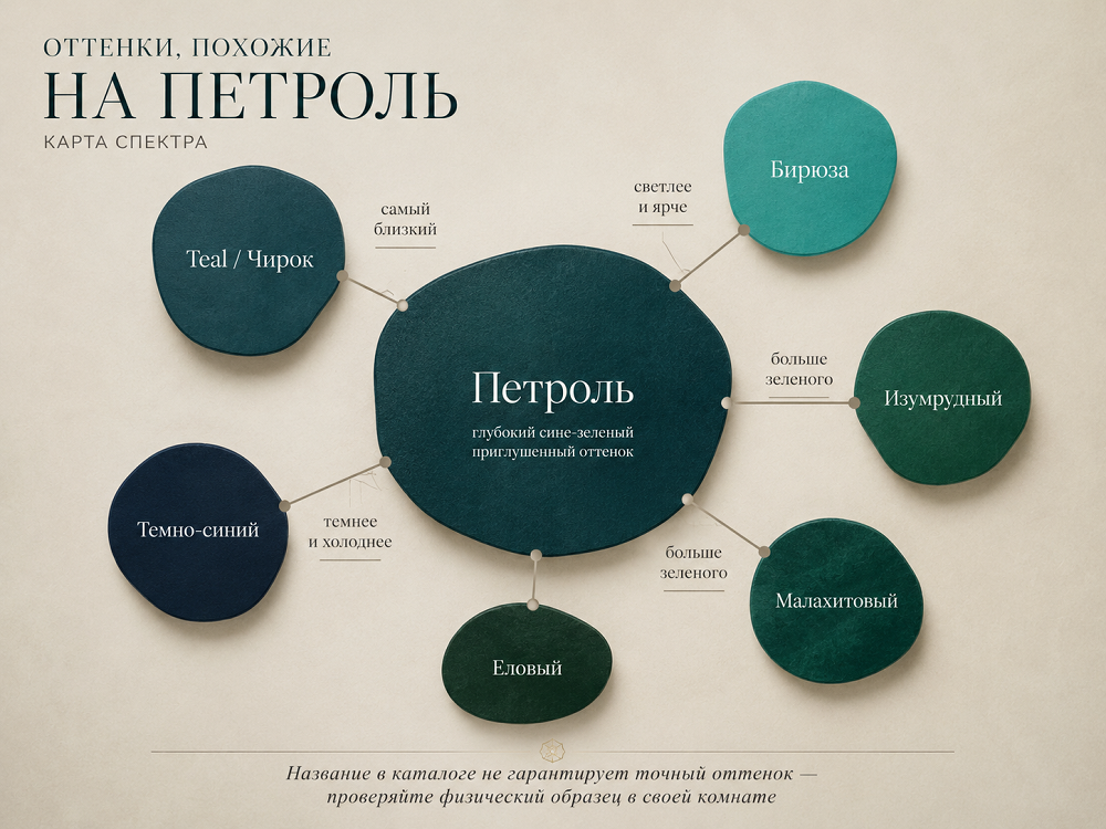 Какие оттенки похожи на петроль