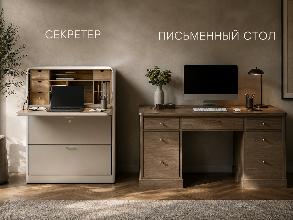 Выбор между секретером и обычным письменным столом