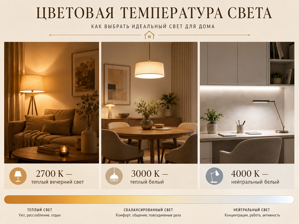 Что означают 2700K, 3000K и 4000K