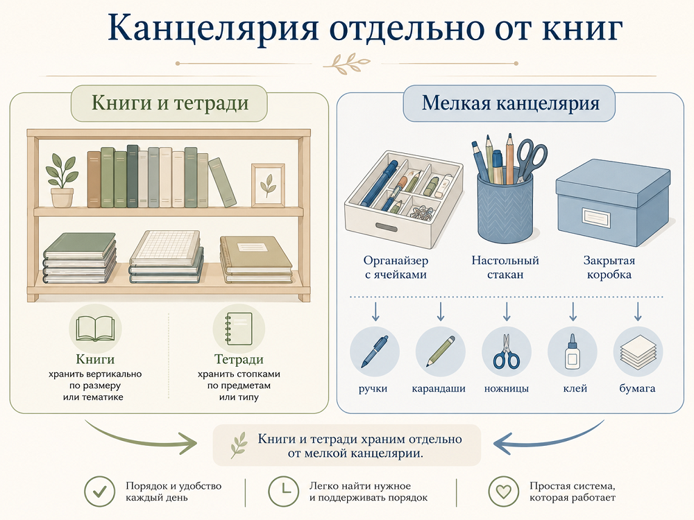 Канцелярия отдельно от книг