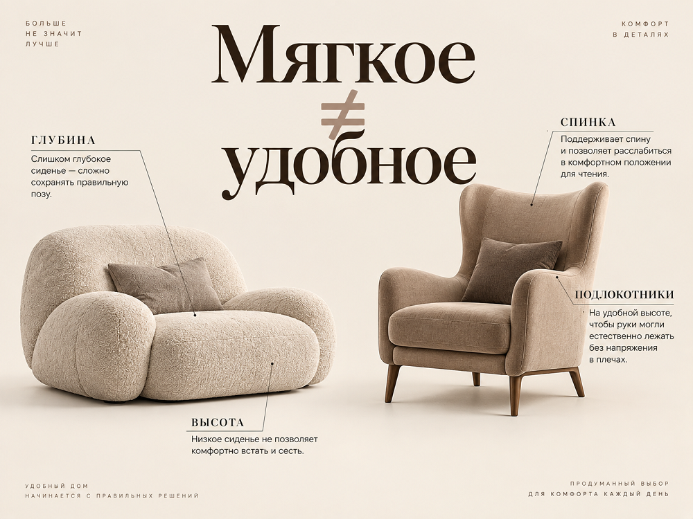 Мягкость не равно удобство