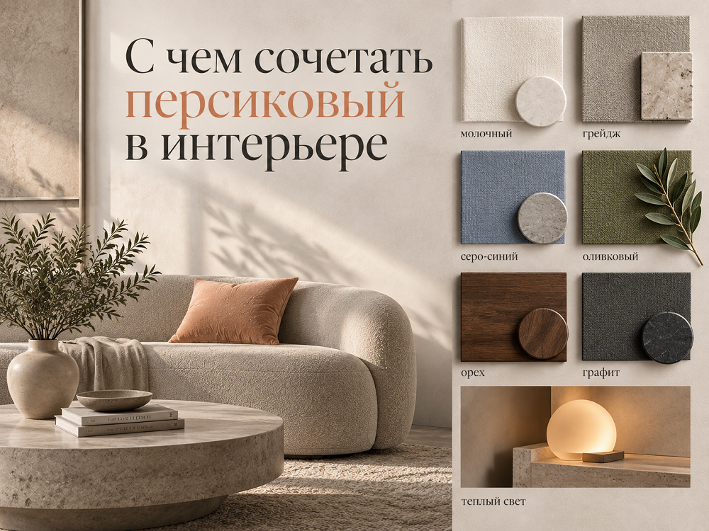С чем сочетать персиковый
