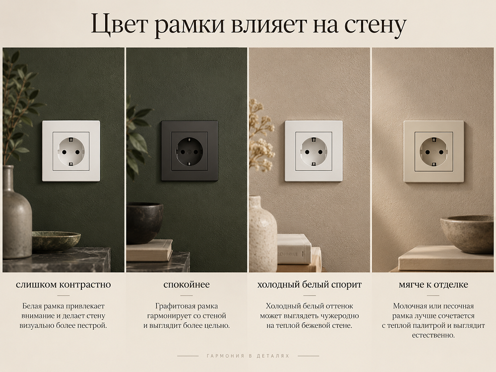 Цвет и контраст электрофурнитуры