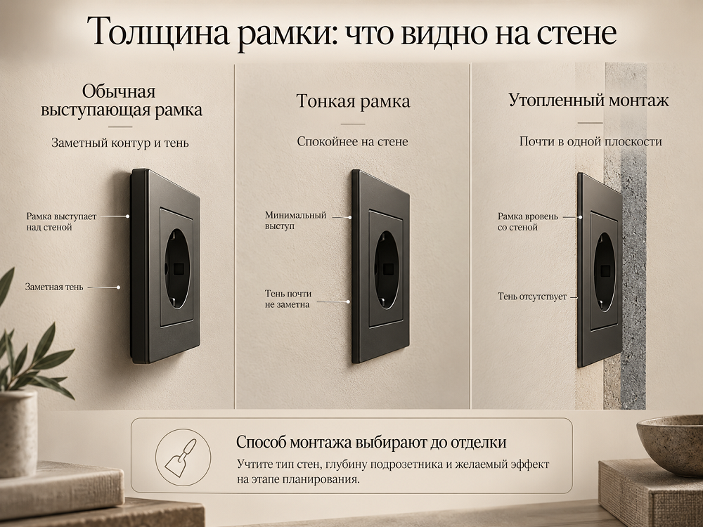 Толщина и профиль рамки
