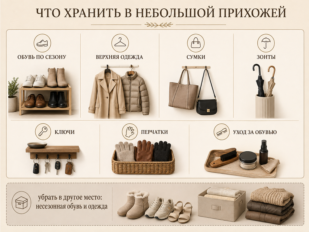 Что хранить в прихожей