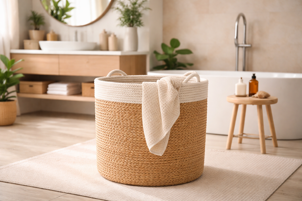 Корзина для белья в ванной