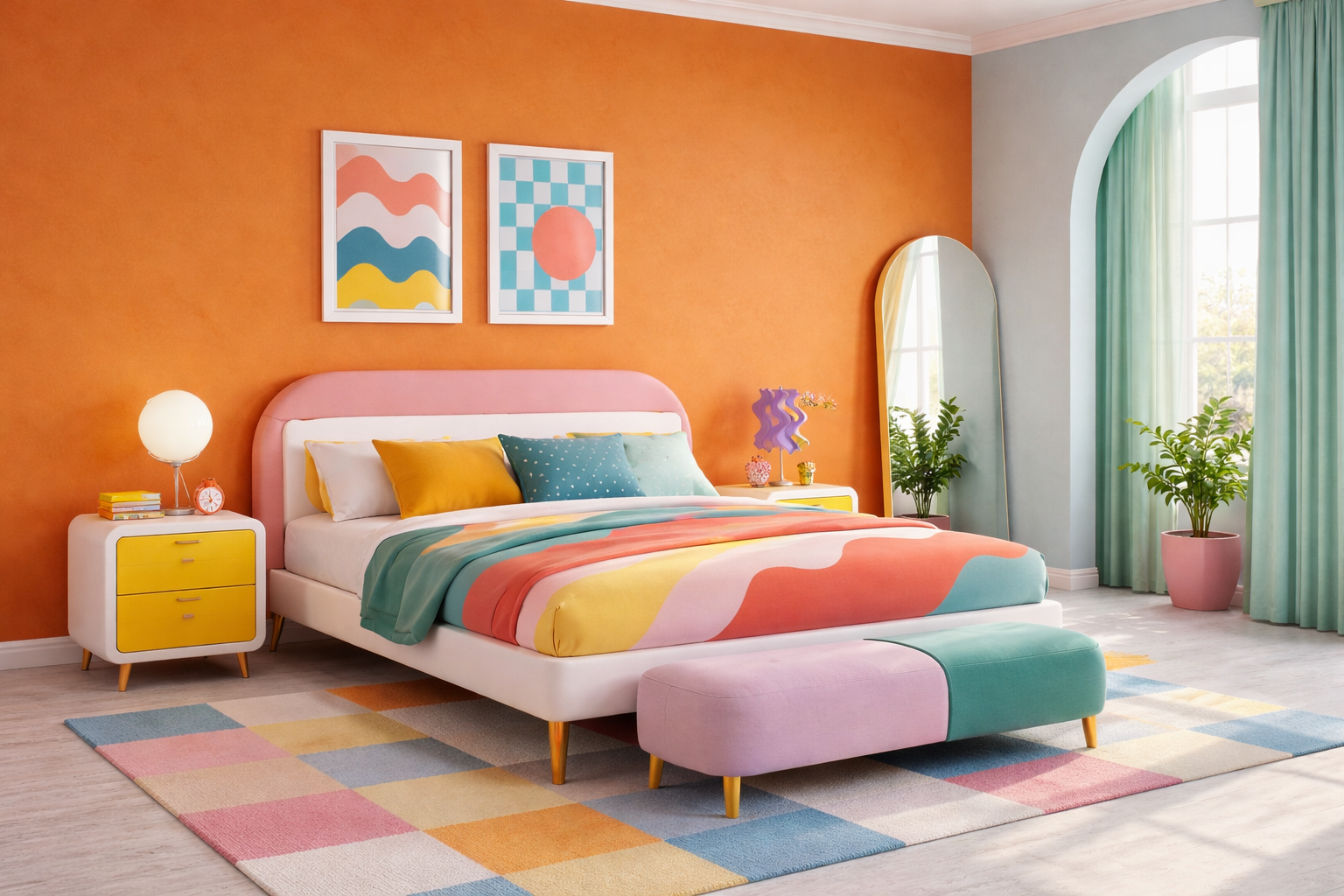 Принт в стиле мемфис