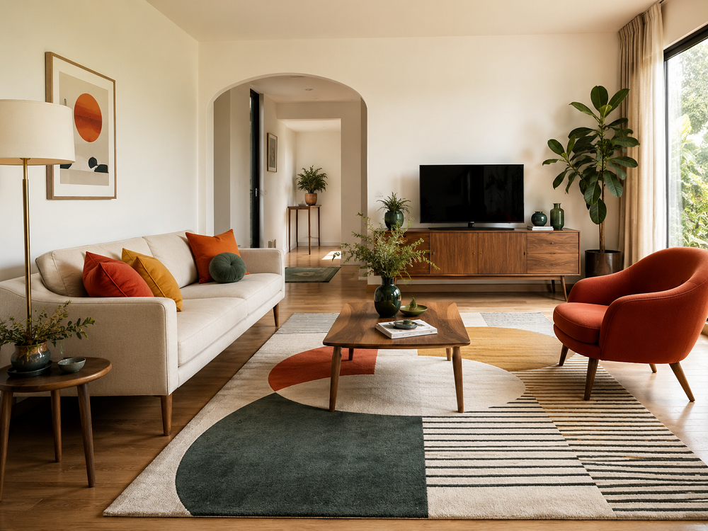 Mid-century modern подходит Овну, если хочется легкой мебели и выразительной формы.