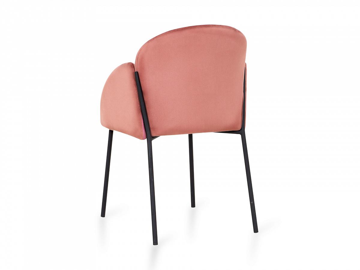 Стул-кресло Enzo серо-розовый