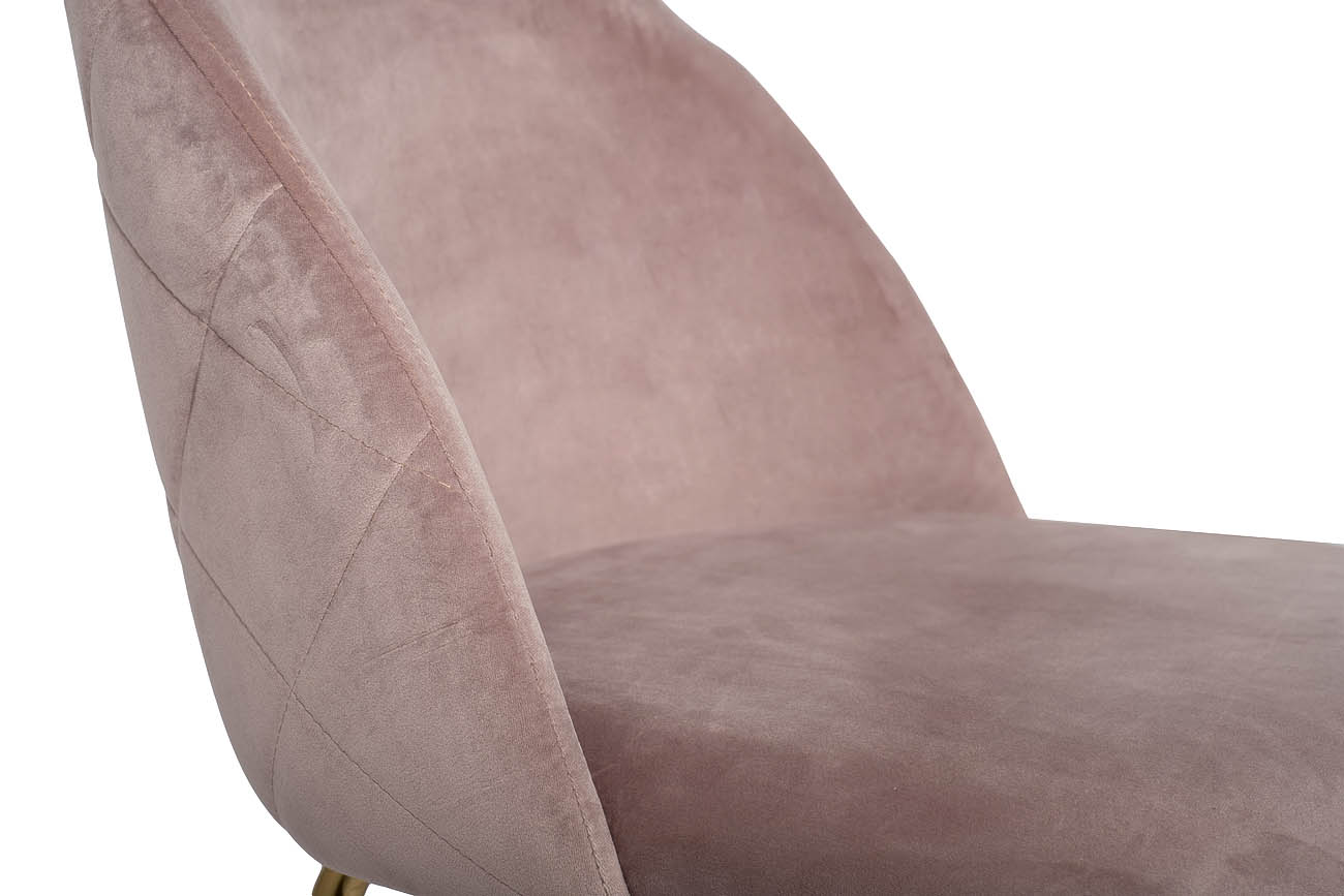 Стул велюровый пепельно-розовый на металлических ножках 30с-301-1g LPI