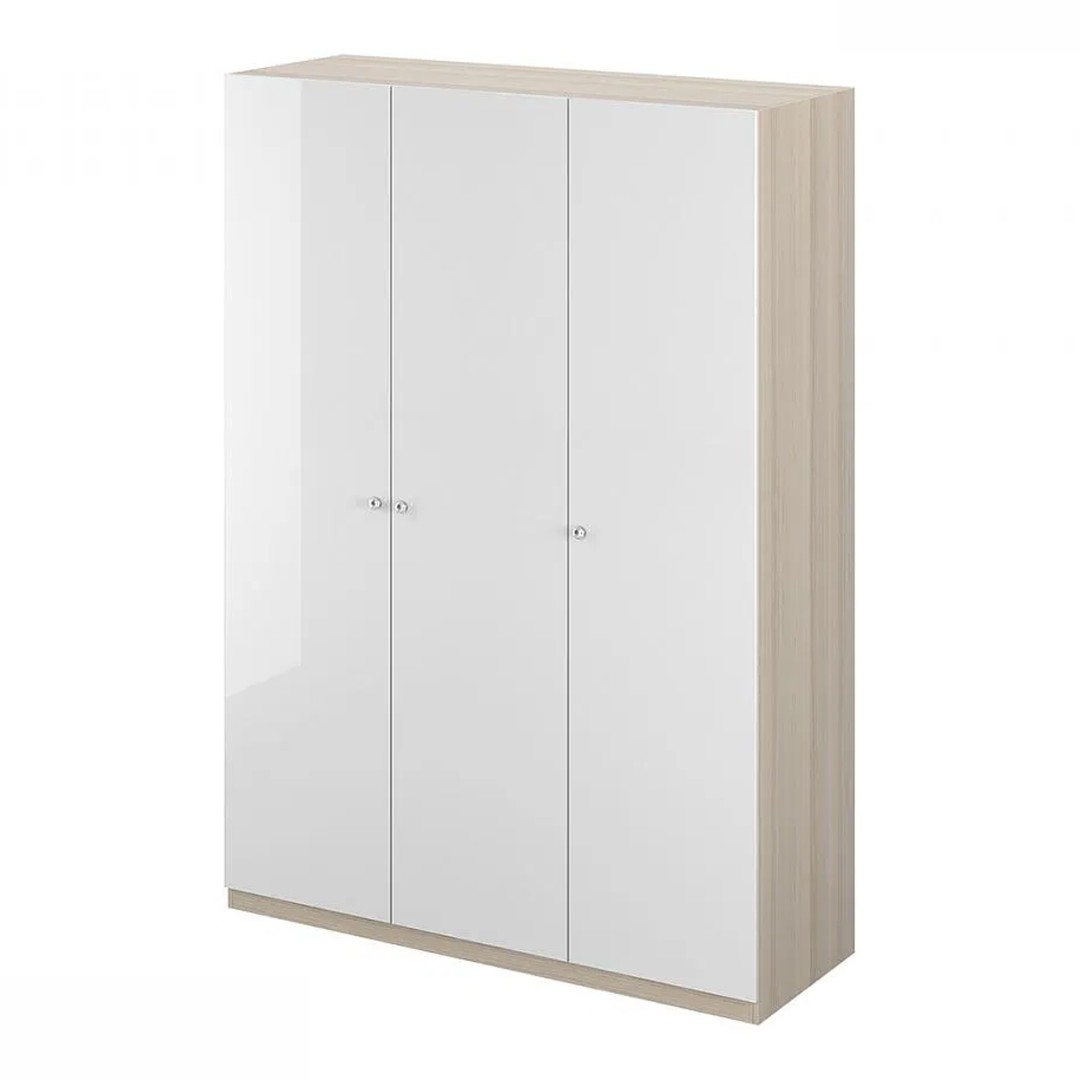 шкаф для одежды трехстворчатый с зеркалом белый