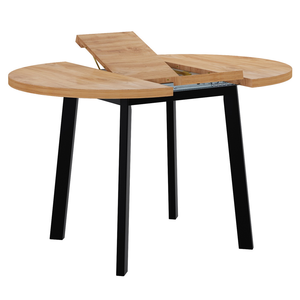 Купить Стол Next круглый раскладной 90-120x90x76,5см, Дуб Навара ...