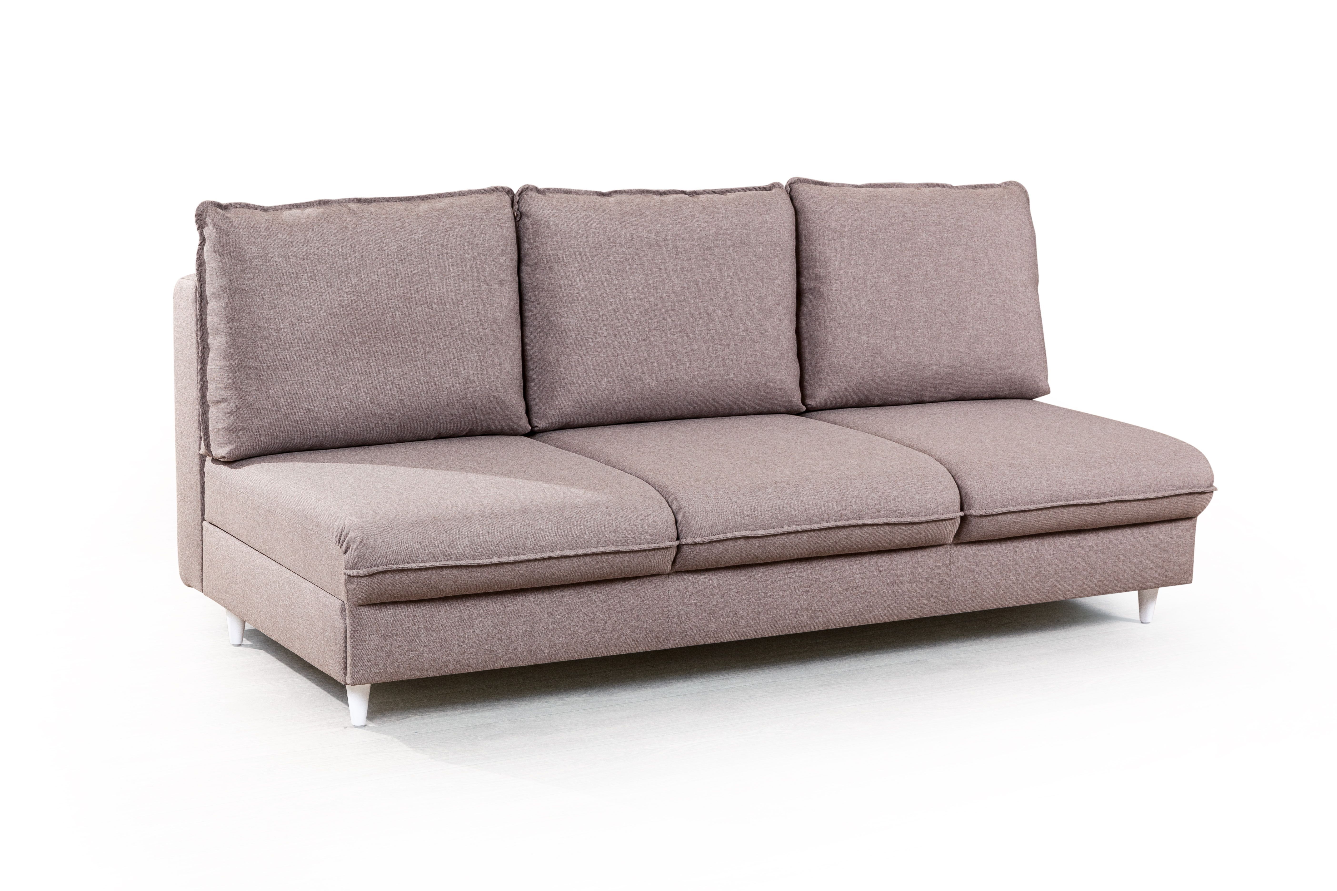 Купить Hans диван-кровать прямой без подлокотников рогожка серый 6173(Россия, Top concept) за 81 000 рублей